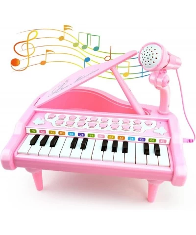 Pink Piano- Toys for 1+ Year Old Girls Gifts 24 Keys Toddler Piano Keyboard Musical with Microphone Kids Piano Toys for 2 Yea...