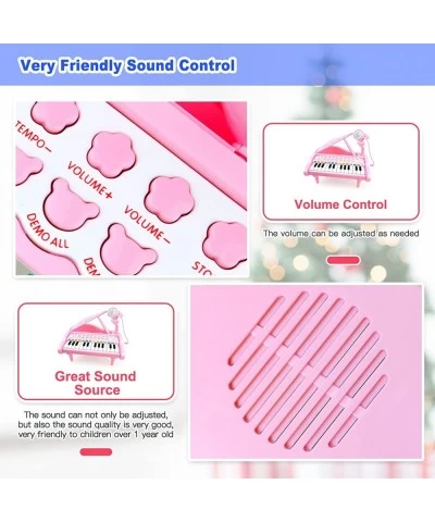 Pink Piano- Toys for 1+ Year Old Girls Gifts 24 Keys Toddler Piano Keyboard Musical with Microphone Kids Piano Toys for 2 Yea...