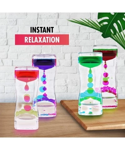 Liquid Motion Bubbler Sensory Toys – 2 Pc Set Bundle Stretchy String Fidget Toys Timer for Stress Relief and Anxiety Relief G...