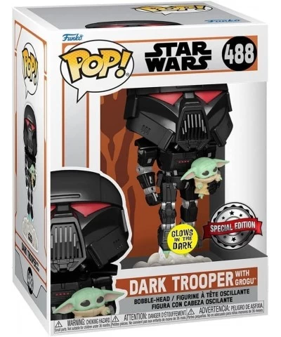 A valid licensee of Funko Star Wars: The Mandalorian Dark Trooper with Grogu Glow-in-The-Dark Vinyl Figure Exclusive $15.32 A...