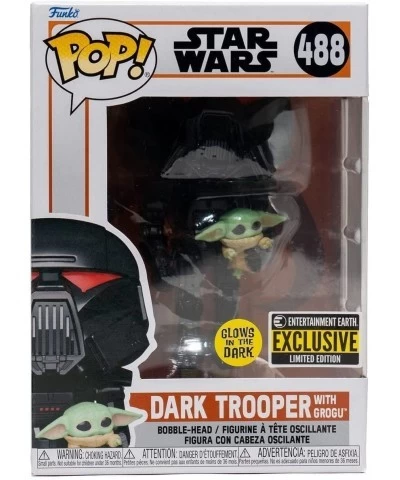 A valid licensee of Funko Star Wars: The Mandalorian Dark Trooper with Grogu Glow-in-The-Dark Vinyl Figure Exclusive $15.32 A...