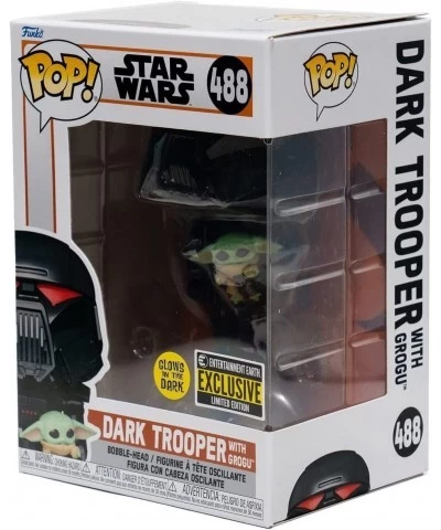 A valid licensee of Funko Star Wars: The Mandalorian Dark Trooper with Grogu Glow-in-The-Dark Vinyl Figure Exclusive $15.32 A...