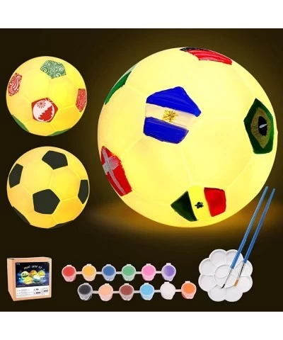 Paint Your Own Lamp Kit 3D DIY Soccer Night Light DIY Painting Soccer Lamp Art & Crafts Sets for Kids Soccer Birthday Party F...