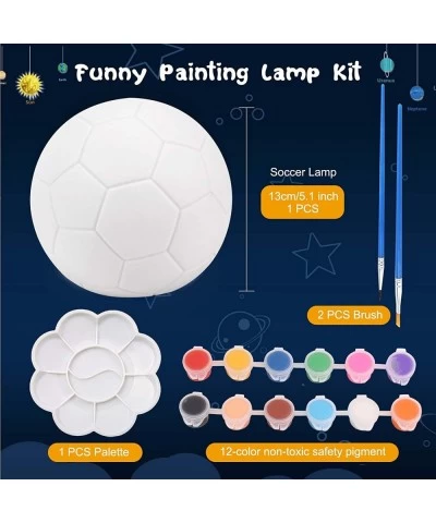 Paint Your Own Lamp Kit 3D DIY Soccer Night Light DIY Painting Soccer Lamp Art & Crafts Sets for Kids Soccer Birthday Party F...