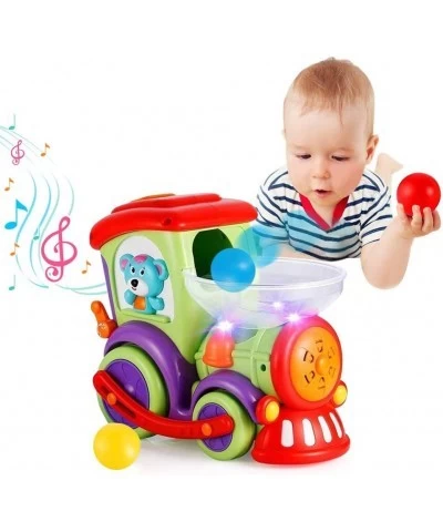 Toddler Train Toys Age 1-2 - Baby Car Toys 18 Months+ with Drop Balls Musical Sensory Crawling Toy Toddler Baby 1st Birthday ...