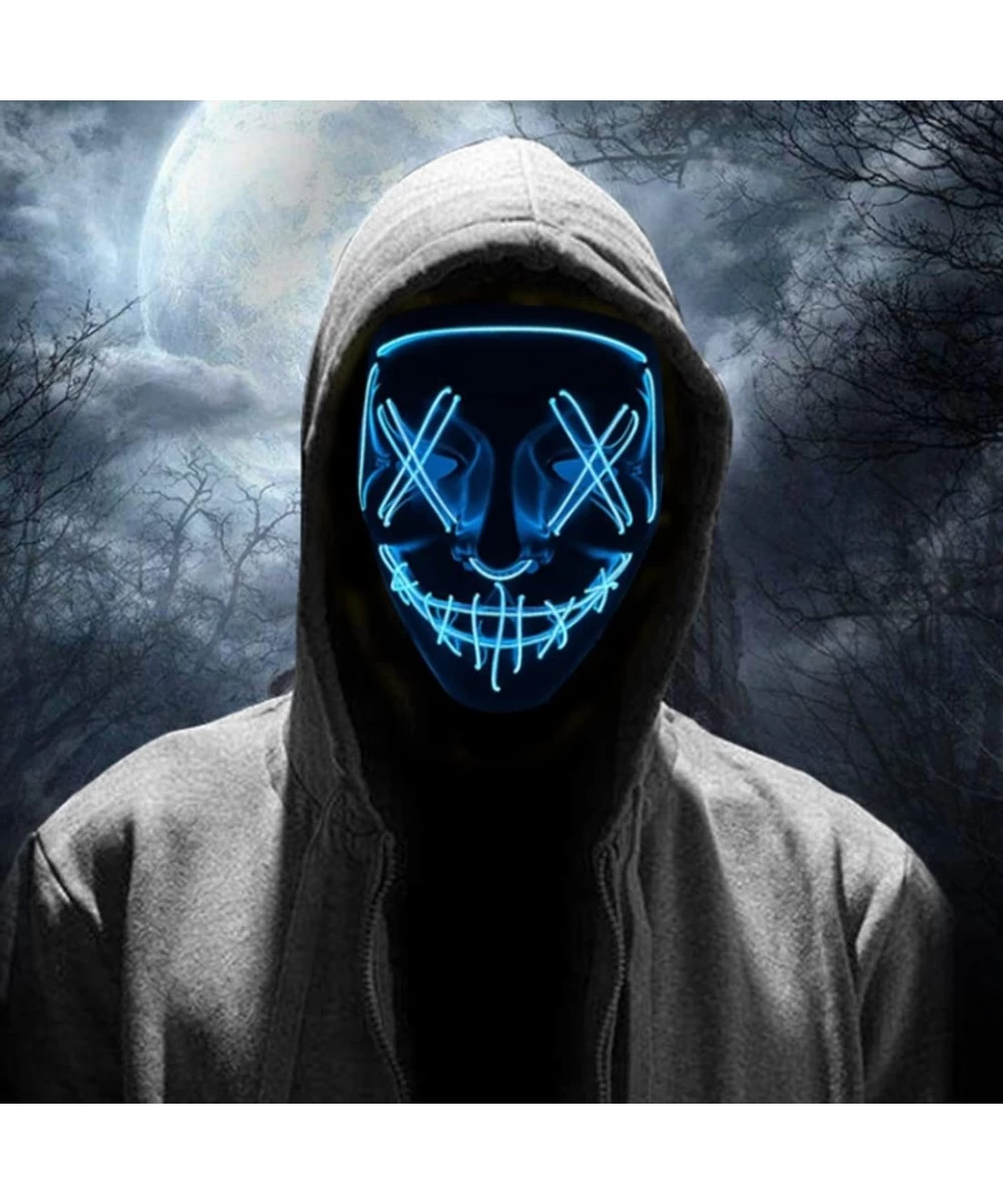 Halloween Scary Mask LED Light Up Purge Mask for Festival Cosplay Halloween Costumes $24.06 Kids' Dress-Up Accessories