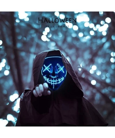 Halloween Scary Mask LED Light Up Purge Mask for Festival Cosplay Halloween Costumes $24.06 Kids' Dress-Up Accessories