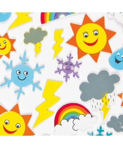 EV3082 Weather Foam Stickers - Pack of 96 Self Adhesives Perfect for Children to Decorate Collages and Crafts Ideal for Schoo...