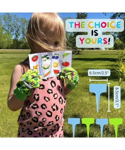 Kids Gardening Tool Set: Metal Garden Tools for Kids with Hand Shovel Rake Trowel Gloves Plant Tags Stickers. Toy Gardening T...