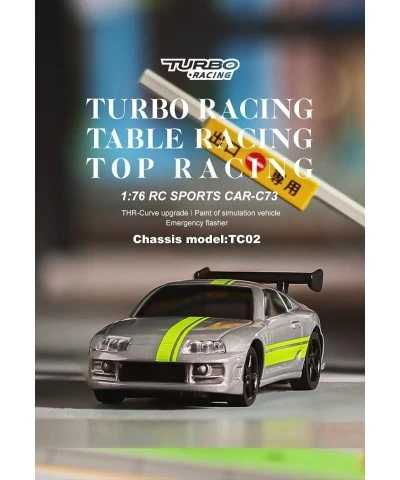 Ready to Run 1:76 Scale RC Sport Car Table Racing Remote Control Mini Model Car Mini Full Proportional RTR Kit Toys (C73-Grey...