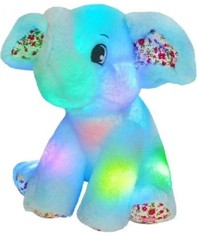 Light up Elephant Soft Plush Toy Cozy Floppy LED Stuffed Animals Lullabies Nightlight Bedtime for Kids Birthday for Toddlers ...