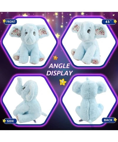 Light up Elephant Soft Plush Toy Cozy Floppy LED Stuffed Animals Lullabies Nightlight Bedtime for Kids Birthday for Toddlers ...