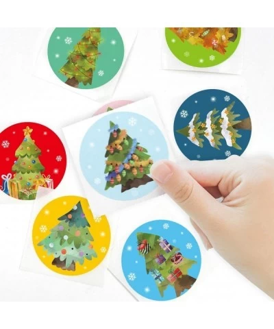 Christmas Tree Stickers for Kids 500PCS Watercolor Christmas Stickers Perforated Roll Holiday Stickers for Kids Party Favor $...