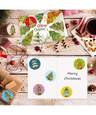 Christmas Tree Stickers for Kids 500PCS Watercolor Christmas Stickers Perforated Roll Holiday Stickers for Kids Party Favor $...