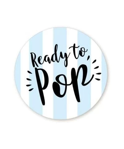 Stripe Stickers | 48 Stickers | Baby Shower Stickers for Popcorn | 1.67 Inches | Stickers for Boy and Girl (Blue) $18.44 Kids...