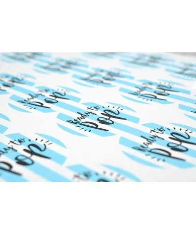 Stripe Stickers | 48 Stickers | Baby Shower Stickers for Popcorn | 1.67 Inches | Stickers for Boy and Girl (Blue) $18.44 Kids...