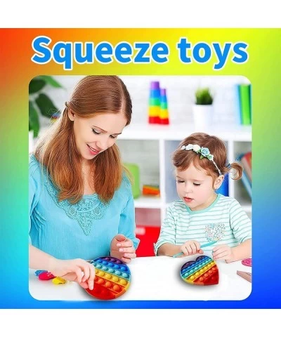 Fidget Toys Pack Push Pop Bubble Fidget Sensory Toy Silicone Stress Reliever Push Pop Fidget Toy Squeeze Sensory Toy for Kids...