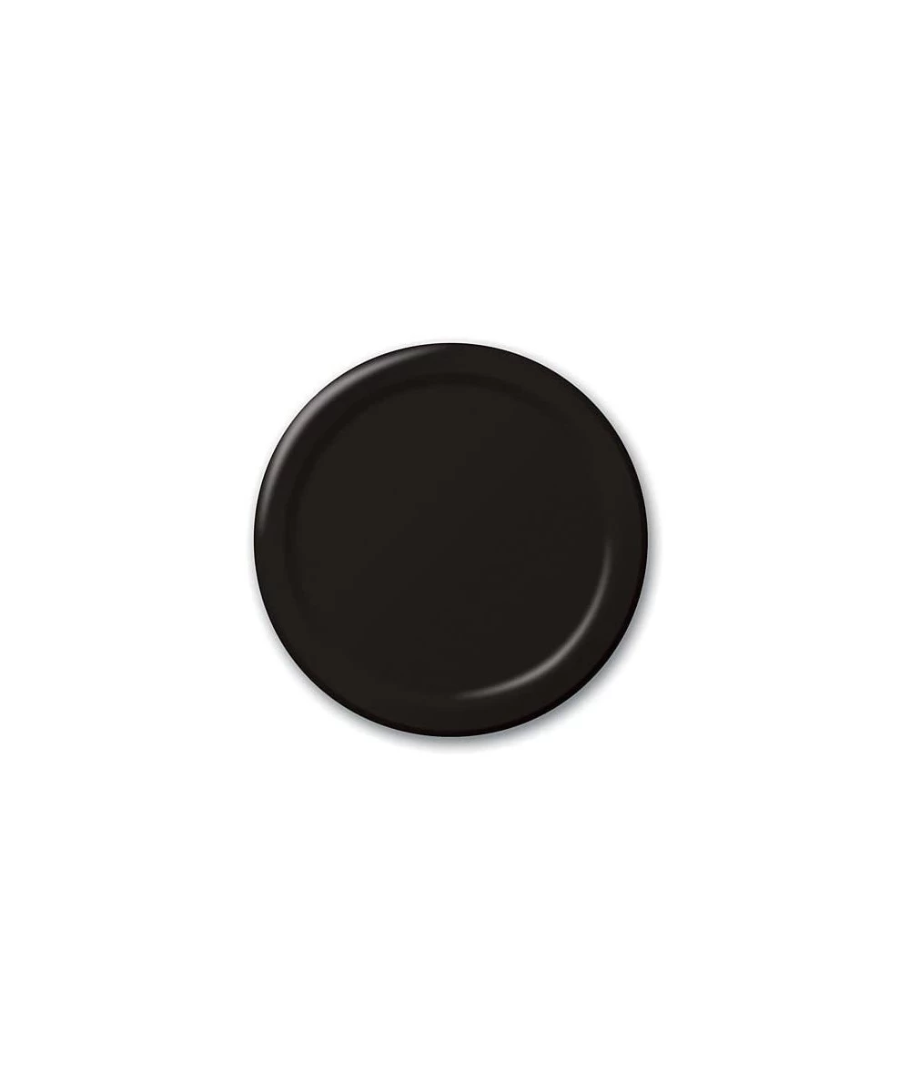 Bulk Value 7 Inch Plastic Plates Black Package of 50 $32.32 Kids' Party Tableware