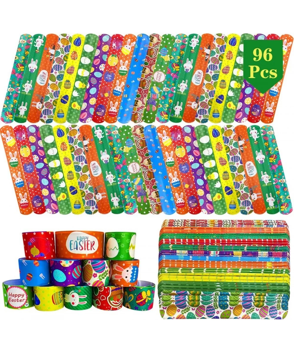 96 PCS Easter Slap Bracelets Toys for Kids Boys Girls Easter Basket Stuffers Egg Fillers Gifts Party Favors $21.74 Kids' Dres...