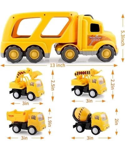 5 Pack Construction Truck Toys for 3 4 5 6 Years Old Toddlers Boys and Girls Car Toy with Sound and Light Play Vehicles in Fr...