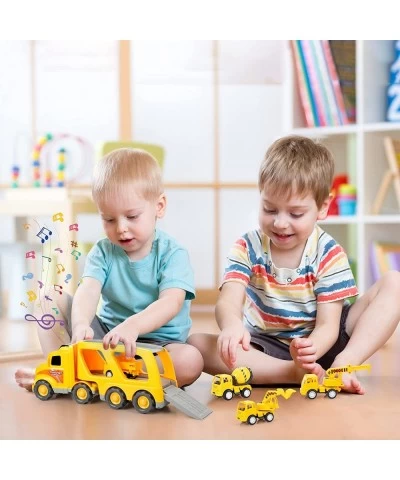 5 Pack Construction Truck Toys for 3 4 5 6 Years Old Toddlers Boys and Girls Car Toy with Sound and Light Play Vehicles in Fr...