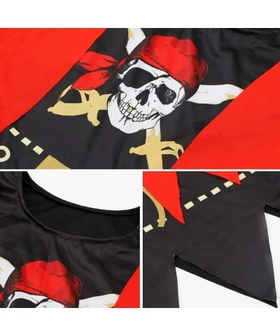 Pirate Costume Boys Pirate Pretend Set Halloween Christmas Cosplay Dress Up Gift with Accessories for Kids $29.78 Kids' Costumes