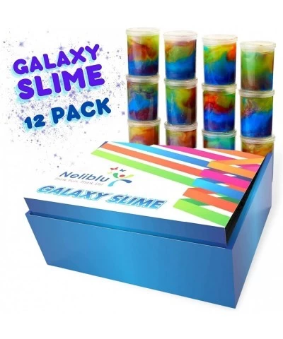 - 12 Pack Galaxy Slime 1.5"x3"- Assorted Unicorn Party Favors Stress Relief Toys for Kids DIY Decoration -Bulk Party Pack-Goo...