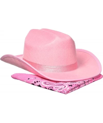 Girl's Pink Sparkle Cowboy Hat & Bandana Set $29.59 Kids' Dress-Up Accessories