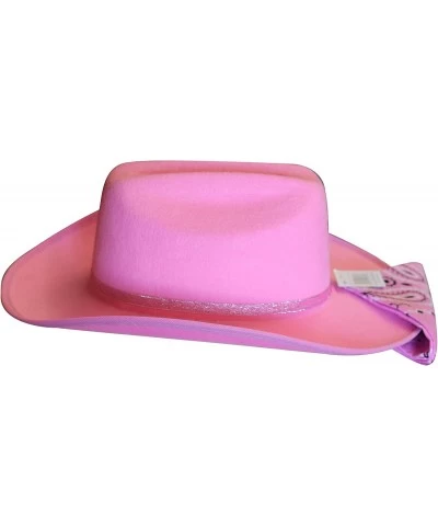 Girl's Pink Sparkle Cowboy Hat & Bandana Set $29.59 Kids' Dress-Up Accessories