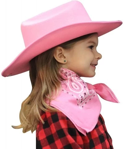 Girl's Pink Sparkle Cowboy Hat & Bandana Set $29.59 Kids' Dress-Up Accessories