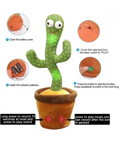 Electric Dancing Singing Cactus Toy for Babies Mimicking Talking Cactus Toys Wiggly Repeating Cactus Plush Toy (120 Songs) $2...