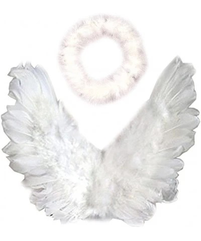 Small Feather White Fairy Angel Wings for Halloween Costume Wings Size Small S Fun Cosplay $33.43 Kids' Dress-Up Accessories