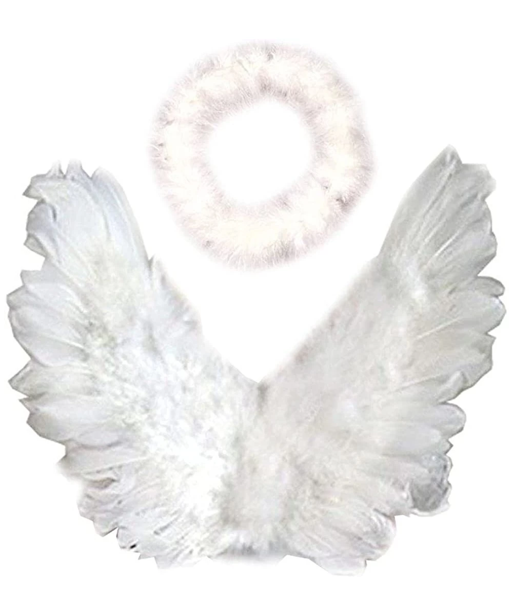 Small Feather White Fairy Angel Wings for Halloween Costume Wings Size Small S Fun Cosplay $33.43 Kids' Dress-Up Accessories