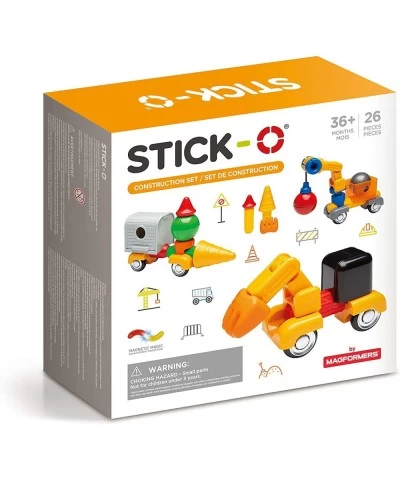 Stick-O Construction 26 Piece Magnetic Building Set Rainbow Colors Educational STEM Construction Toy Ages 36M+ $71.39 Toy Mag...