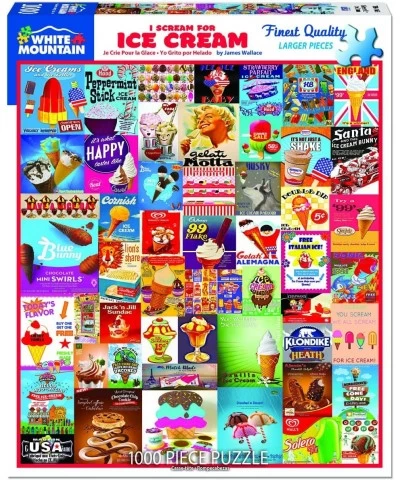 Puzzles I Scream for Ice Cream 1000 Pieces Jigsaw Puzzle $33.86 Jigsaw Puzzles