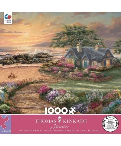 Thomas Kinkade - Seaside Cottage - 1000 Piece Jigsaw Puzzle $25.67 Jigsaw Puzzles