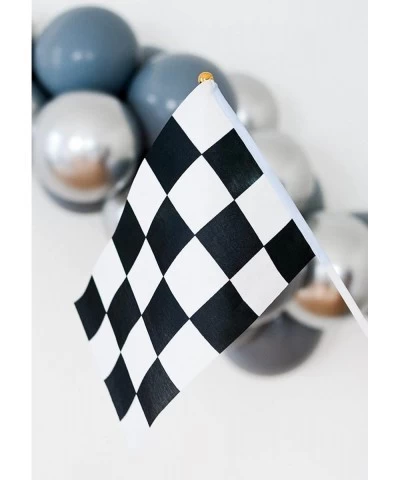 20 Pack 8"x5.5" Black and White Checkered Racing Stick Flag、Racing Hand Held Stick Flags for Nascar Race Party Supplies $17.0...