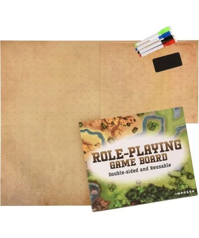 27" x 23" Double Sided and Foldable Role Player Game Battle Grid Game Mat - for Dungeons and Dragons and Other RPGs - Double ...