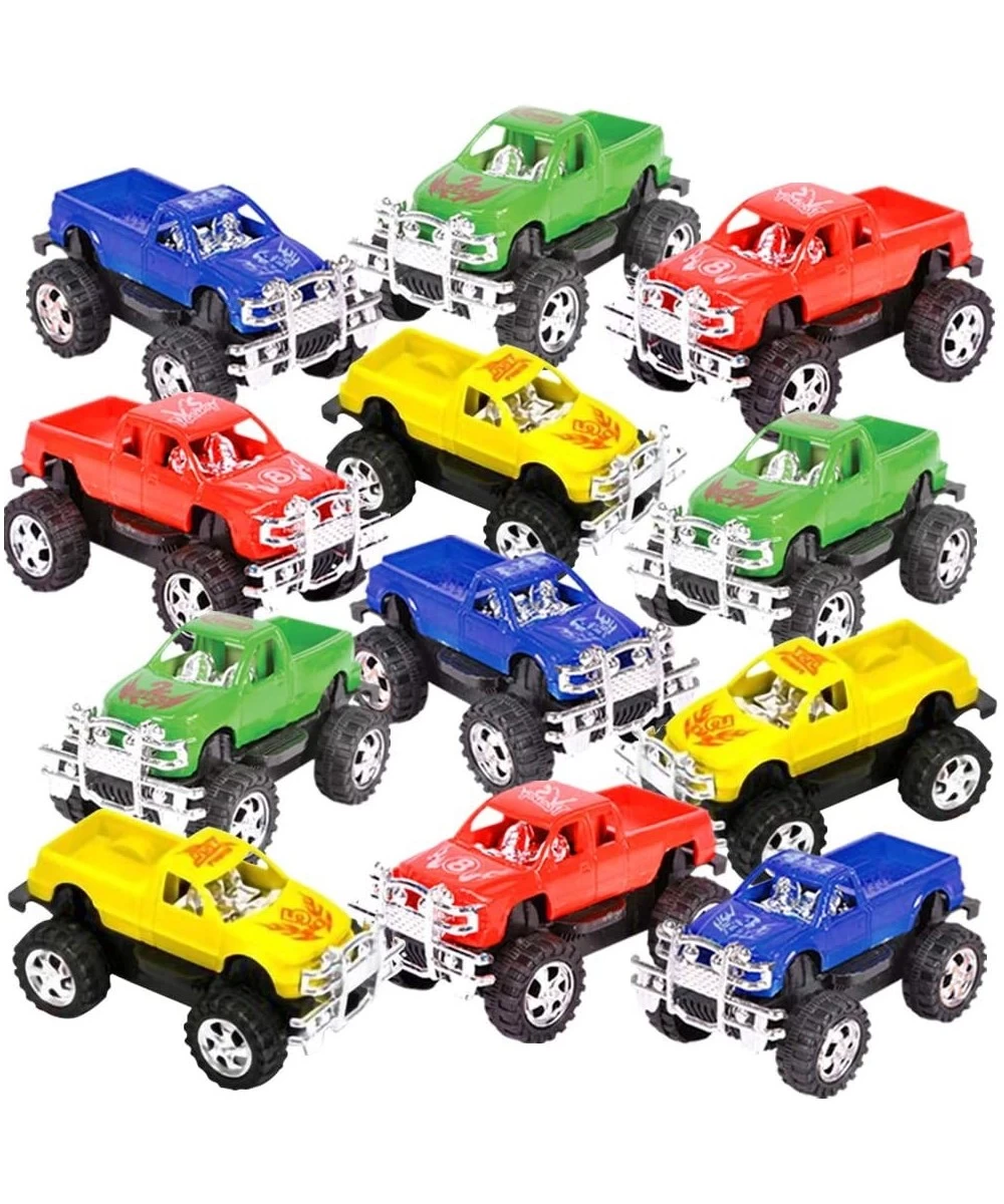 3 Inch Pull Back Mini Pickup Trucks for Kids Set of 12 Pullback Racers in Assorted Colors Birthday Party Favors for Boys & Gi...