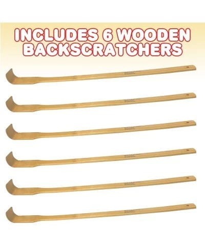 Wooden Backscratchers for Kids and Adults Set of 6 Instant Relief from Itching Wooden Material Stocking Stuffers for Kids Uni...