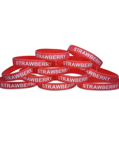 Strawberry Red Fruit 12-Piece Party Favor & Carnival Prize Rubber Band Wristband Bracelet Accessory $19.44 Kids' Party Favor ...