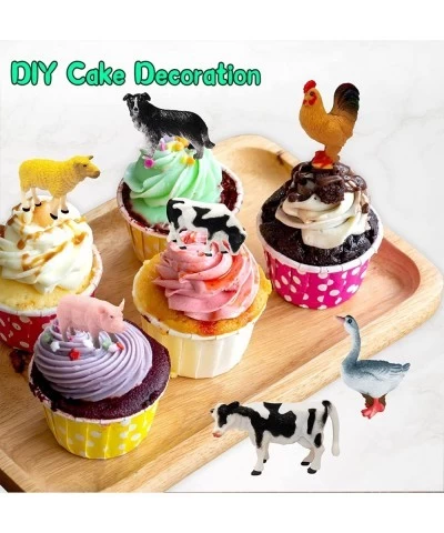 Farm Animal Toys 20 Pcs Plastic Farm Animals Figurines and Fences Farm Playset Cake Topper Learning Toy for Kids Boys Girls T...