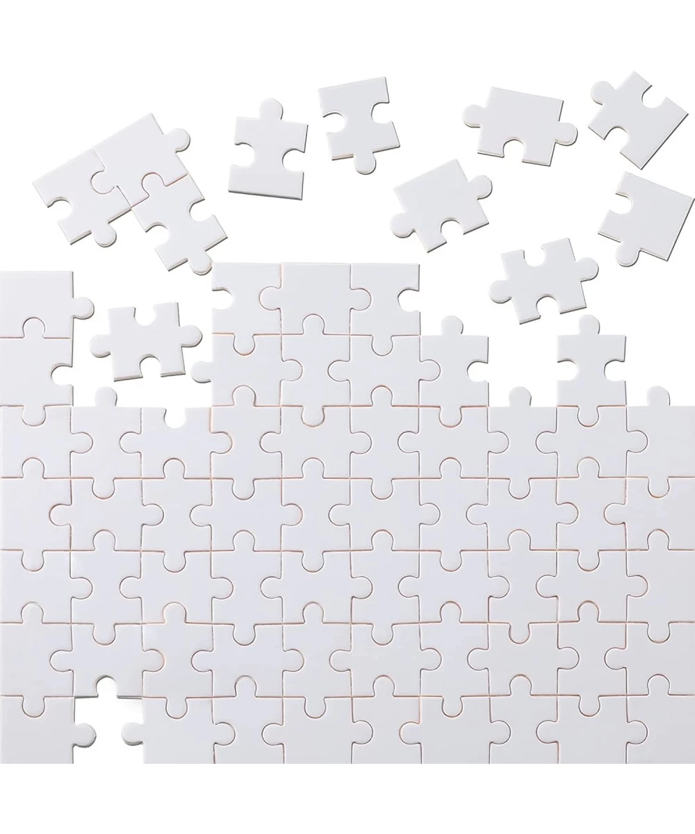 Christmas Blank Jigsaw Puzzle White Blank Puzzle Rectangle Decorating Puzzle for Decorating Boys and Girls Art Activity Weddi...