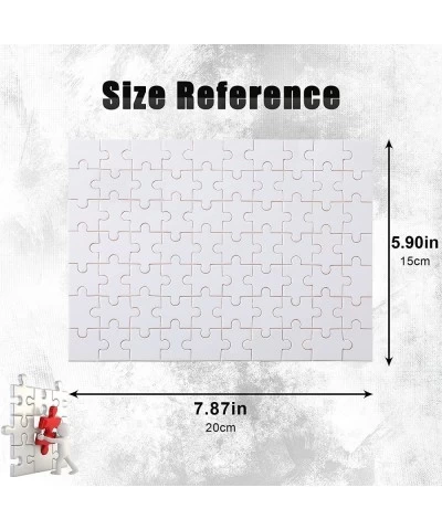 Christmas Blank Jigsaw Puzzle White Blank Puzzle Rectangle Decorating Puzzle for Decorating Boys and Girls Art Activity Weddi...