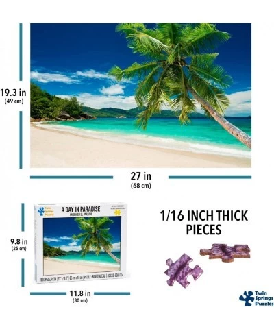 A Day in Paradise Beach 1000 Piece Jigsaw Puzzle Twin Spring Goods 1 000 pcs Puzzle $22.05 Jigsaw Puzzles