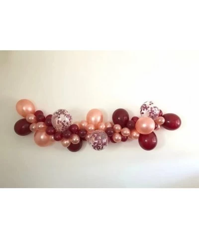 140Pcs DIY Burgundy?Garland Balloons Kits with 18/12/10/5Inch Metallic Chrome?Balloons for Birthday Party Celebration Graduat...