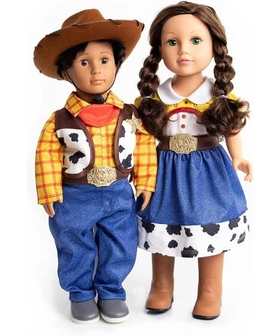 Cowgirl Doll Clothes with Hat (Doll Not Included) - Machine Washable Child Pretend Play and Party Doll Clothes with No Glitte...