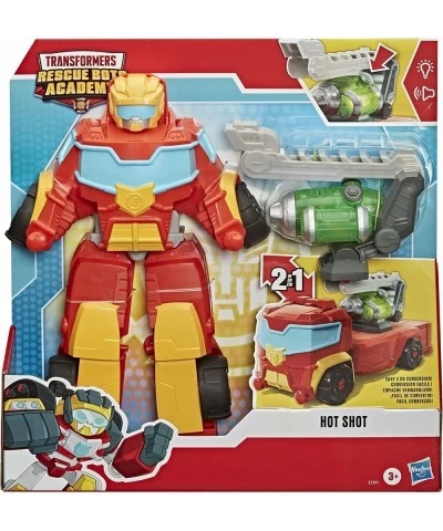 Playskool Heroes Rescue Bots Academy Rescue Power Hot Shot Converting Toy Robot 14-Inch Collectible Action Figure Toy for Kid...