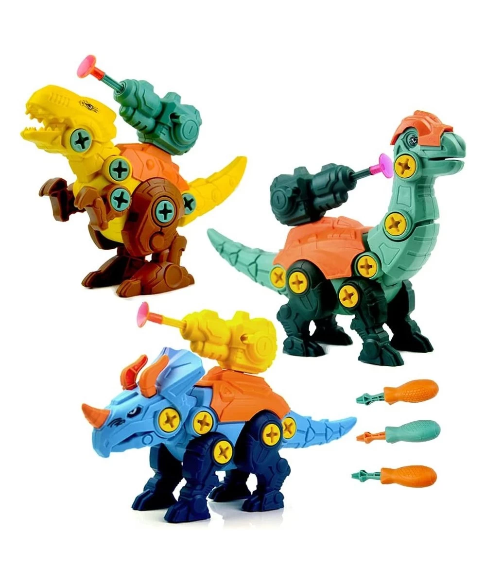 Take Apart Dinosaur Toys for Kids-Building Dinosaur Toys Set for 3 4 5 6 7 8 Year Old Soft Bullet Gun with Plastic Screwdrive...