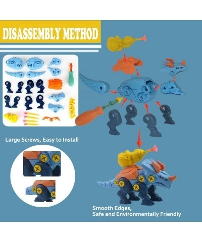 Take Apart Dinosaur Toys for Kids-Building Dinosaur Toys Set for 3 4 5 6 7 8 Year Old Soft Bullet Gun with Plastic Screwdrive...